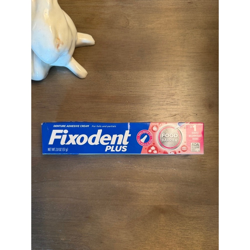 Fixodent Plus Denture Adhesive Cream Food Barrier 2 Ounce